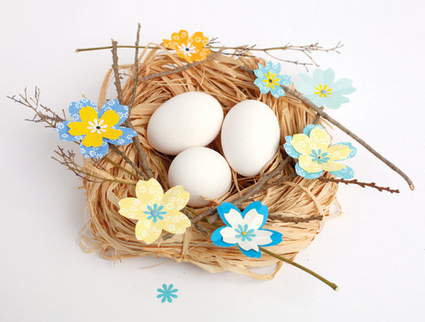 Un nid fleuri pour Pâques