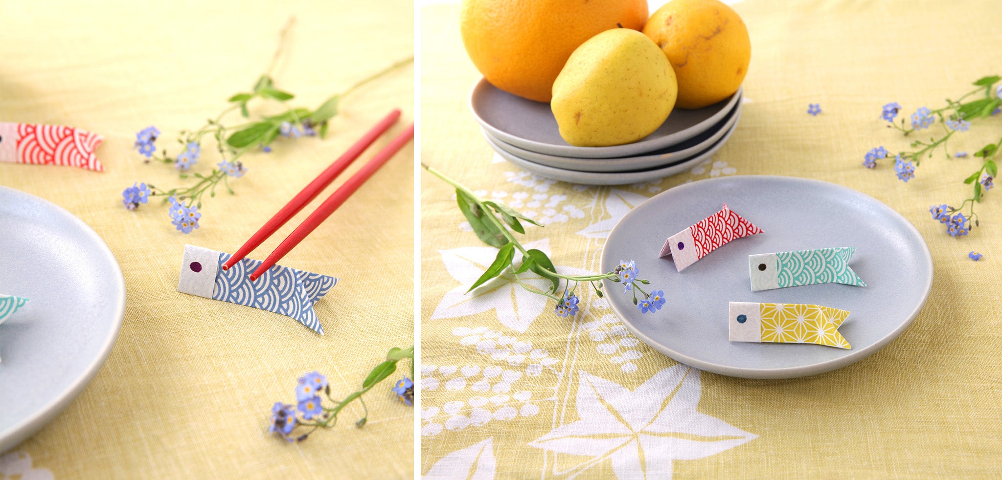 DIY Le porte-baguettes « koinobori » en origami – Adeline Klam