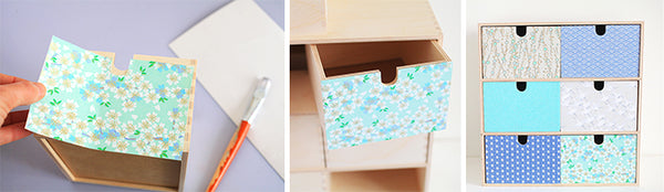 DIY : customiser un meuble avec du papier japonais