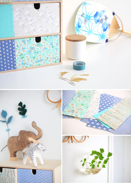 DIY : customiser un meuble avec du papier japonais