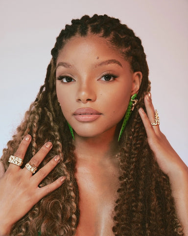 Halle Bailey Variety Magazine 925 Sterling Silver Jewelry Gold Plated Vermeil