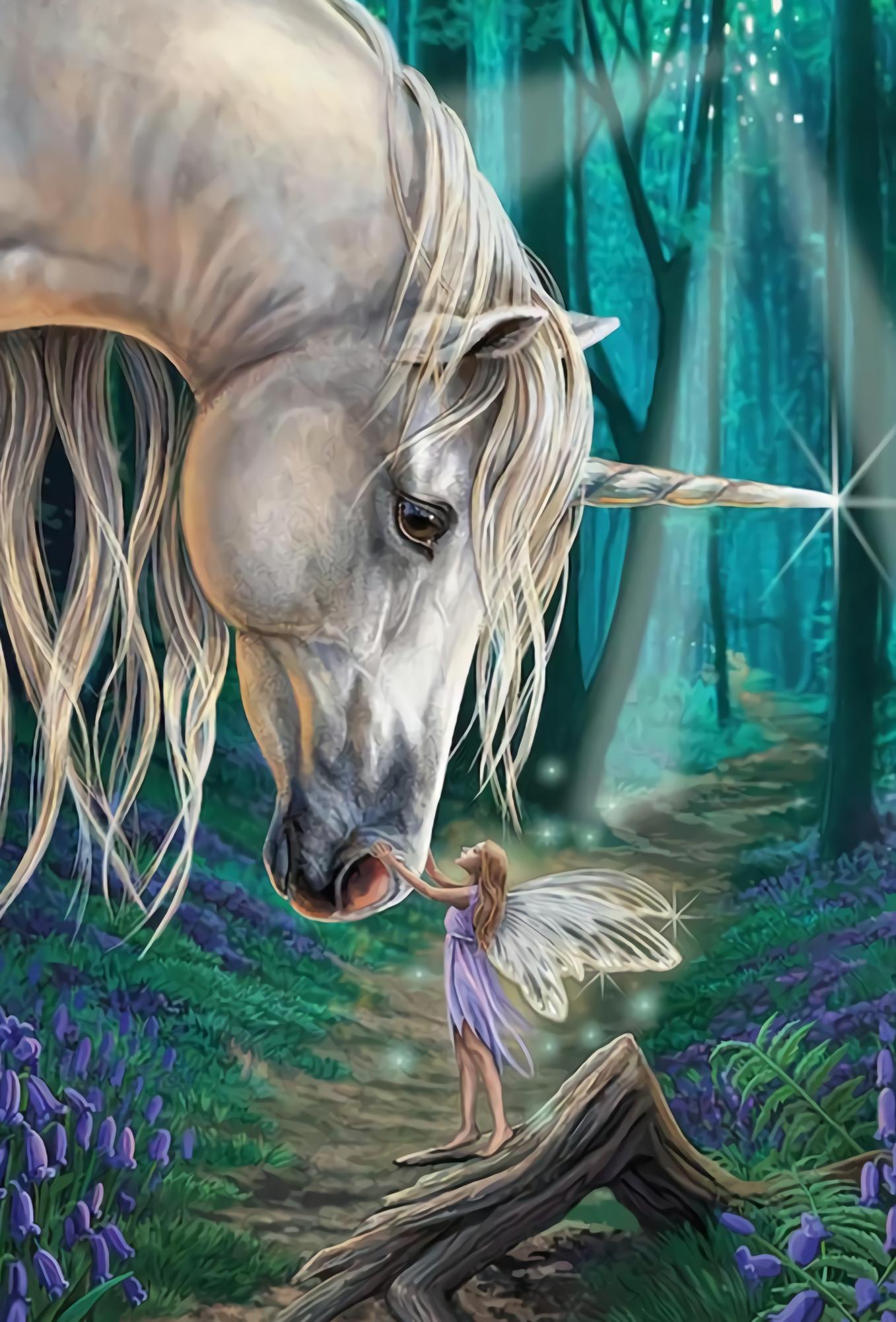  Unicorn  and Elf  Full Round Diamond Painting  PaintMaster