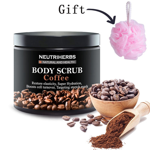 Natural  Coffee & Coconut Body Scrub For Exfoliating Reducing Cellulite