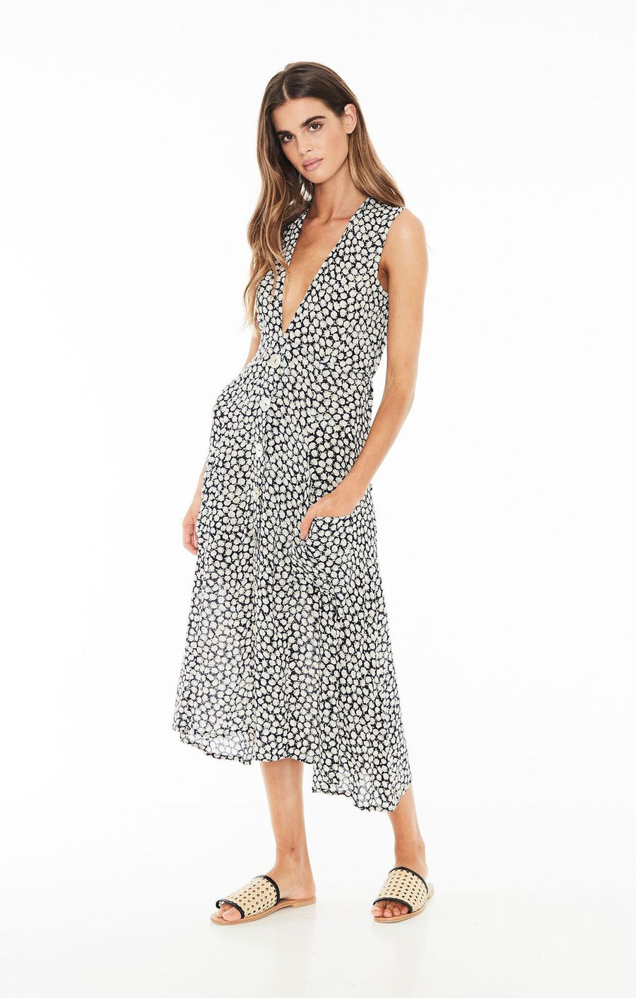 faithfull blohm midi dress