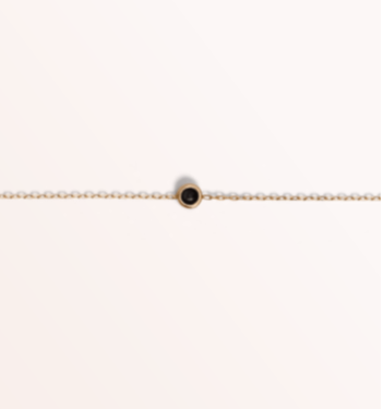 Rose Gold Black Onyx Bracelet
