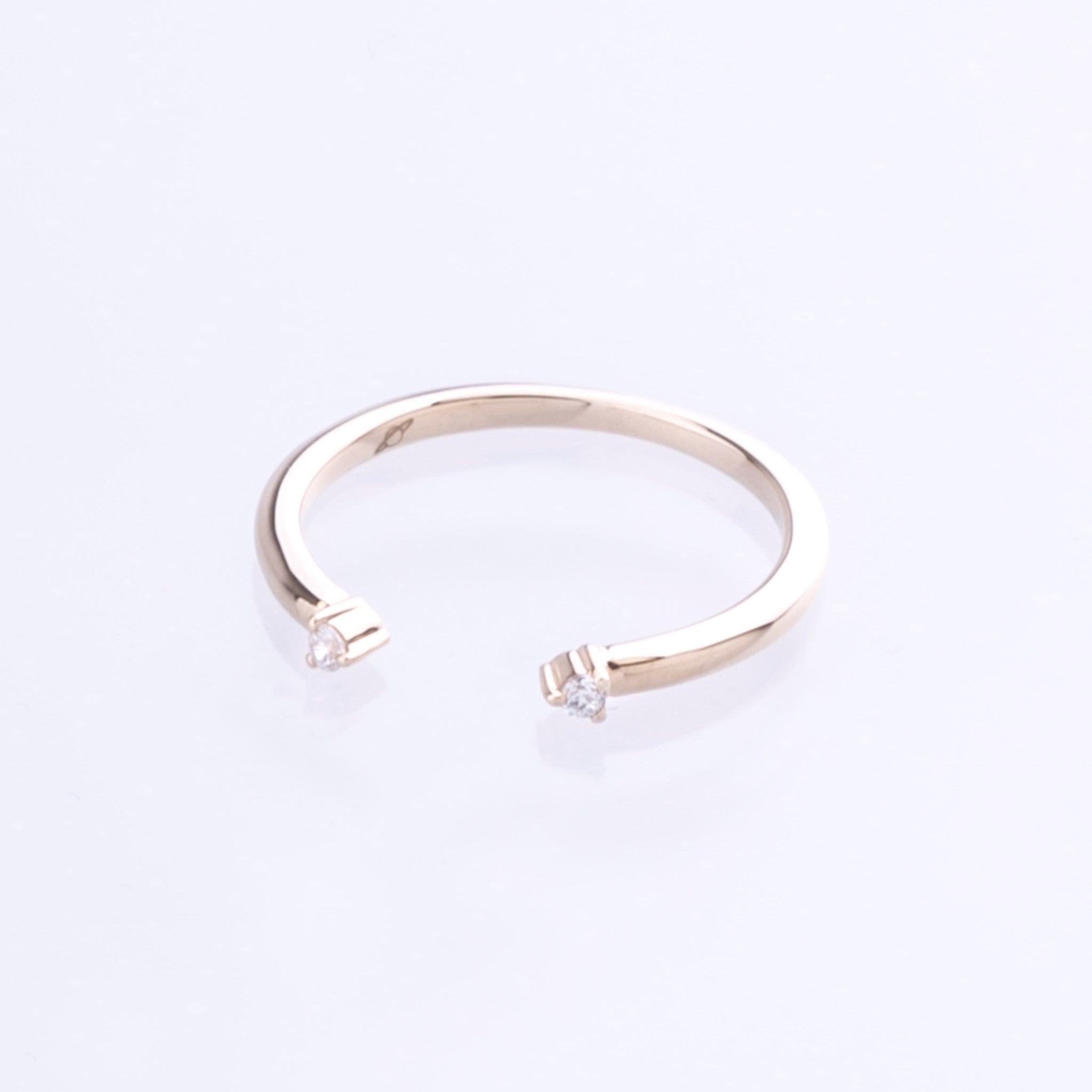 Yellow Gold Sparkly cuff ring