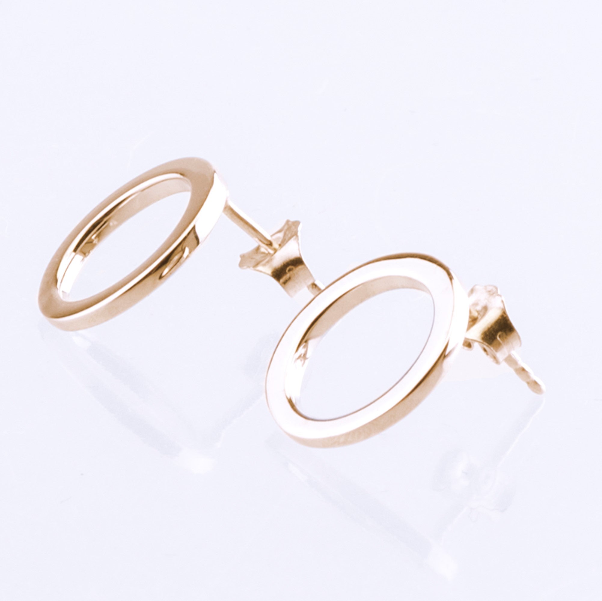 Yellow Gold Circle Earrings