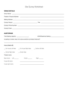 Site Survey Form Template Standby In The Wings - site survey form template