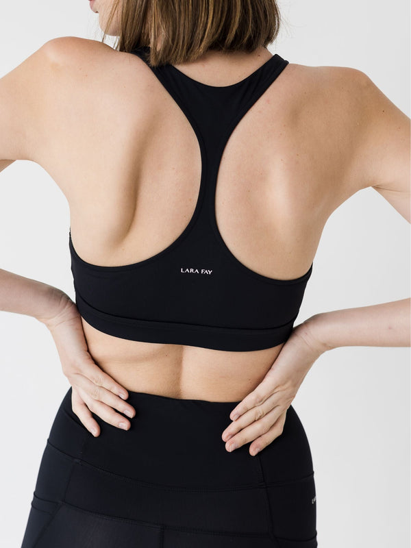 Black Free Flow Sports Bra