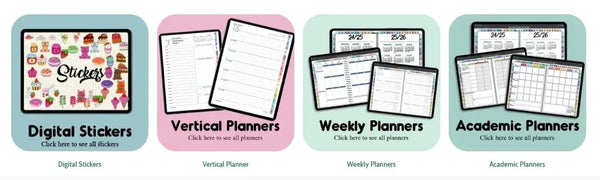 Digital iPad Planner templates for goodnotes and notability