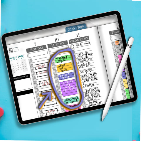 Digital Planning - Color Coding