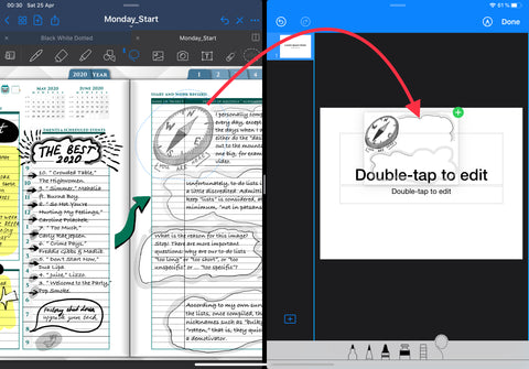 Transfer data from Goodnotes to Keynote presentation