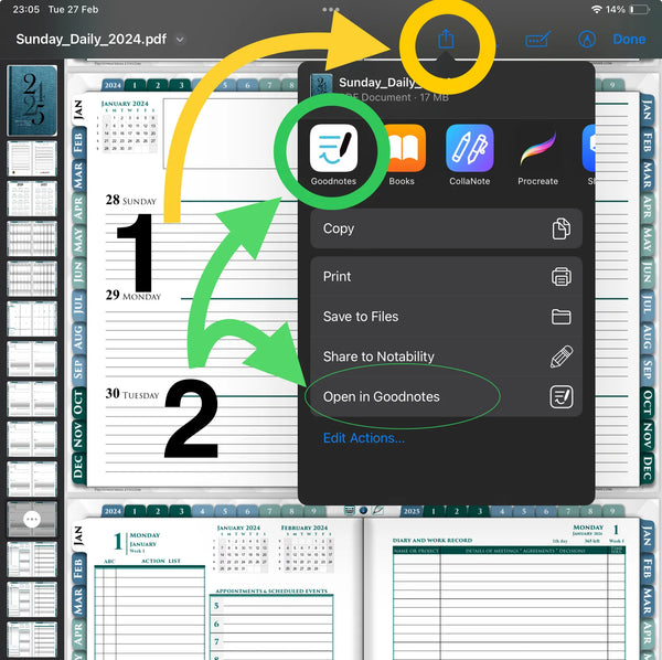 How to download digital planner to GoodNotes