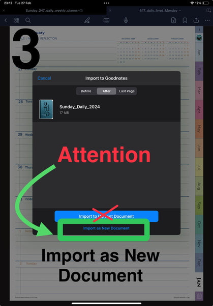 How to import the planner to GoodNotes