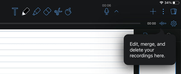 Notability audio recorder for note-taking