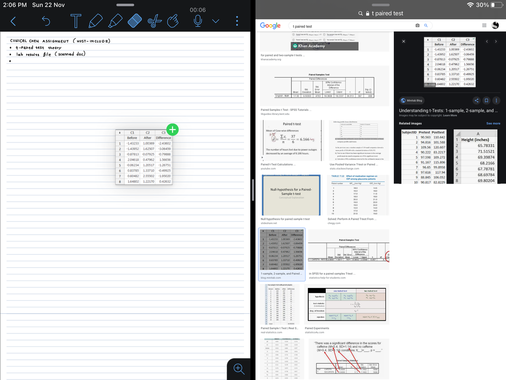 Notability split screen features