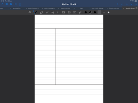 goodnotes digital lined page template