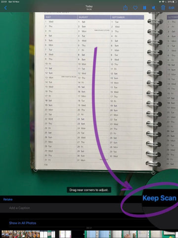 Keep Scan button in GoodNotes 5 for creating several pages pdf document ipadplanner.com