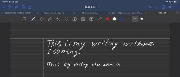 Goodnotes zoom in tool for small writing in ipad ipadplanner.com