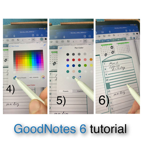 GoodNotes 6 color dropper feature