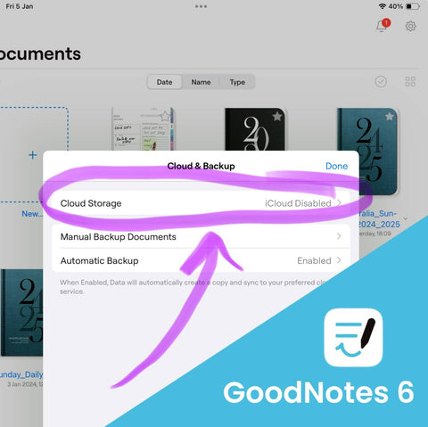 how to sync goodnotes between iphone and ipad