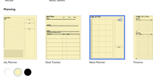 Notability planner page template