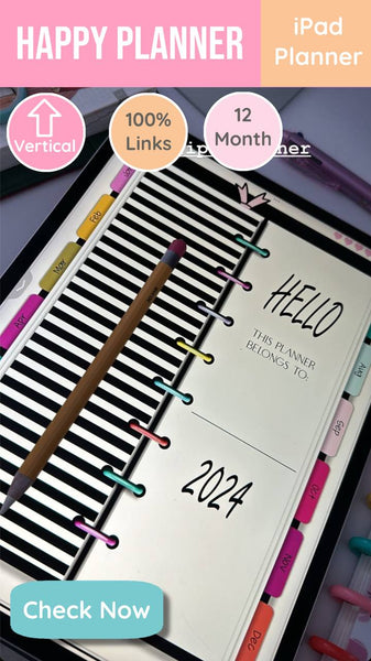 Digital Happy Planner | iPad Mini Compatible