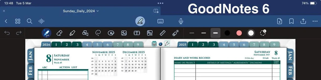 GoodNotes 6 tool bar