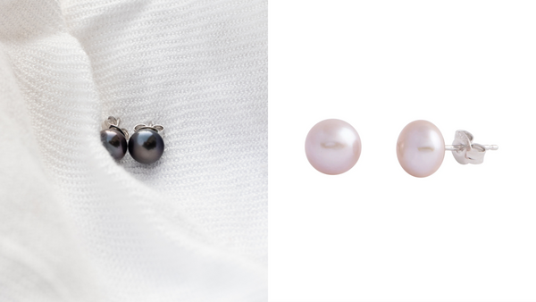 Amaya - Medium Freshwater Pearl Nickel-Free Stud Earrings