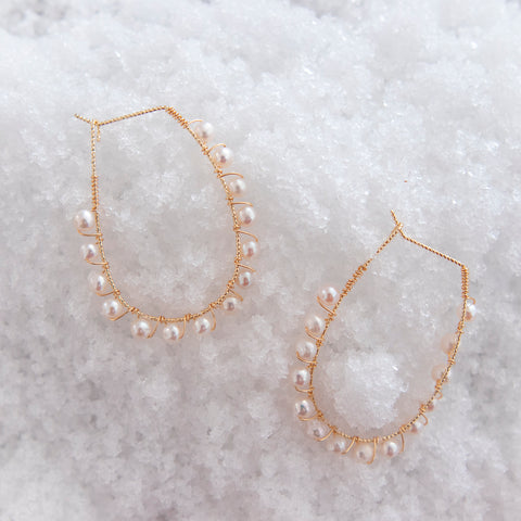 Ulani - Gold-Tone Freshwater Pearl Dangle Earrings