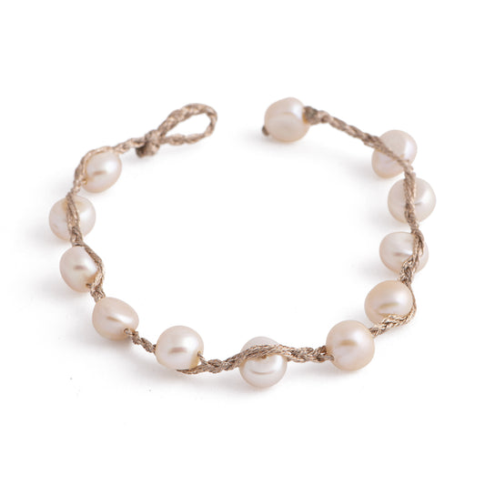 Aegean - Five Freshwater Pearl Adjustable String Bracelet - The Freshwater  Pearl Company