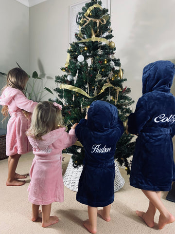 personalised children's christmas dressing gowns 