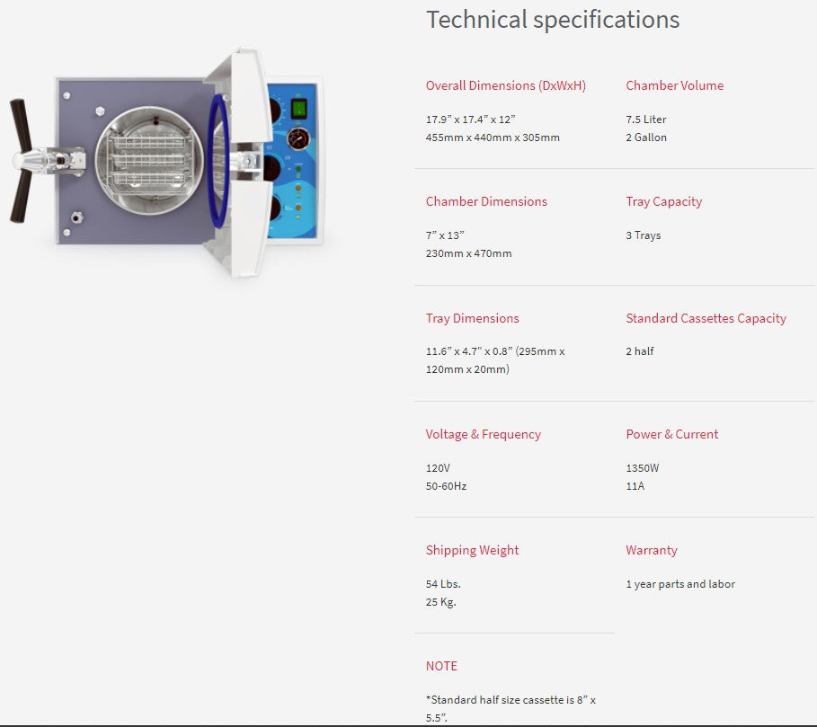 tuttnauer valueklave 1730 manual tabletop sterilizer