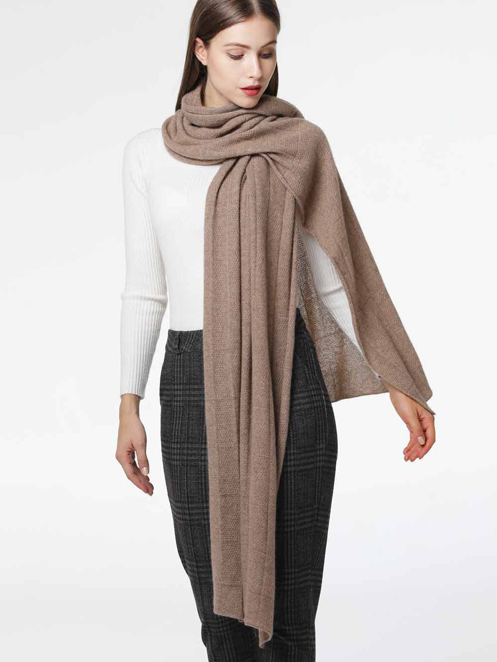 brown cashmere wrap