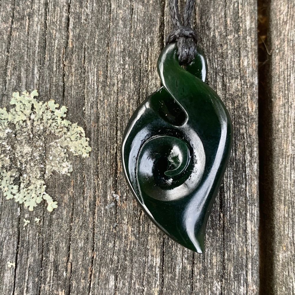 Small Rau Kumara Koru, New Zealand Greenstone – Rowena Watson Jewellers