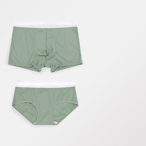 Green Ice Silk Couple Underwear