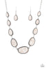 Elemental Eden White Paparazzi Necklace Cashmere Pink Jewels