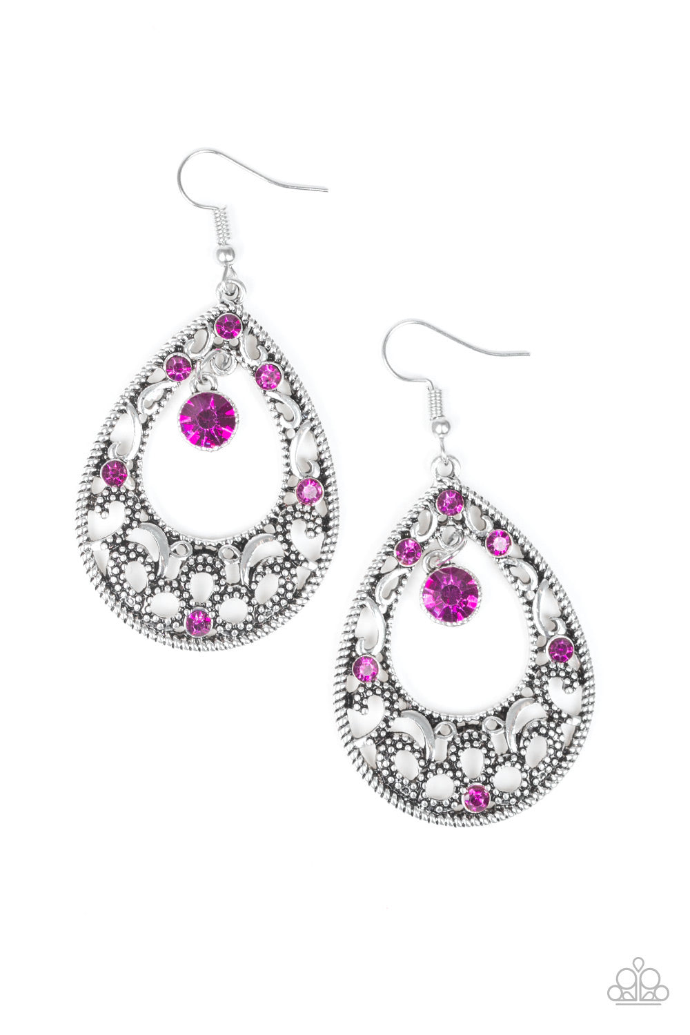 Gotta Get That Glow Pink Paparazzi Earrings Cashmere Pink Jewels