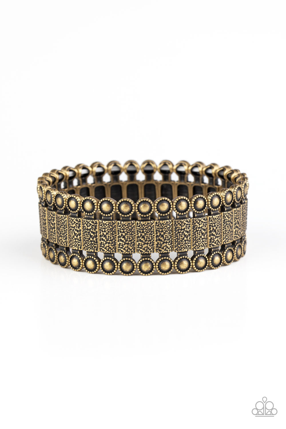 Rustic Rhythm Brass Paparazzi Bracelet Cashmere Pink Jewels