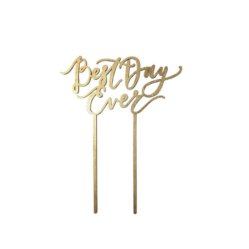 Cakewalk (Party) Gold Happy Birthday Paper Cake Topper