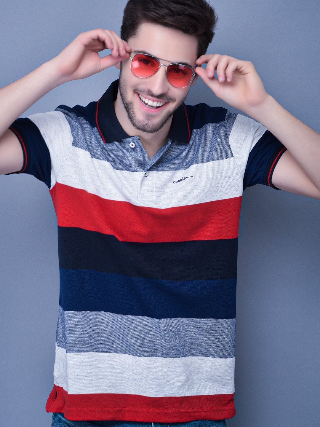 Cobb Red Striped Slim Fit T-Shirt - Cobbitaly.com