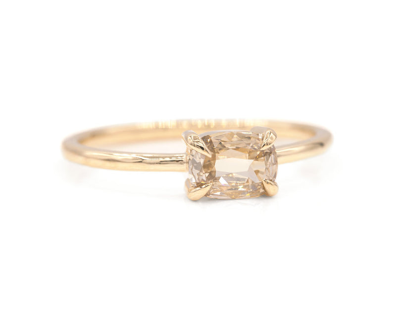 Everett Fine Jewelry East West Cushion Cut Champagne Diamond Ring