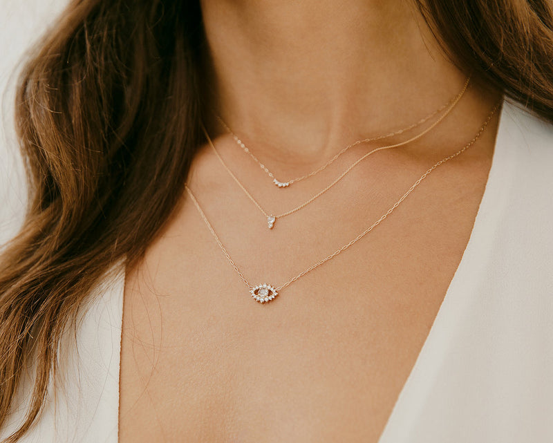 Everett Fine Jewelry Sullivan Rose Cut Diamond Necklace 