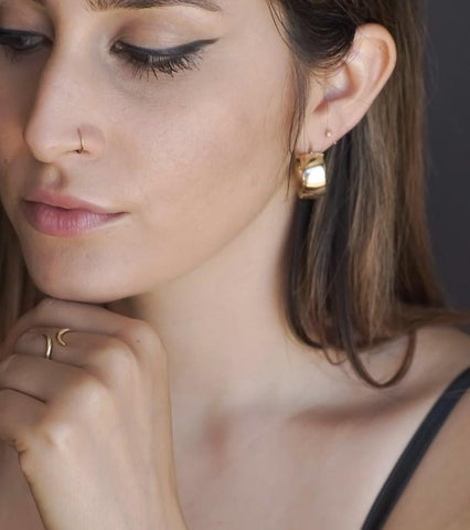 Costante Sade Gold Hoops - ourCommonplace