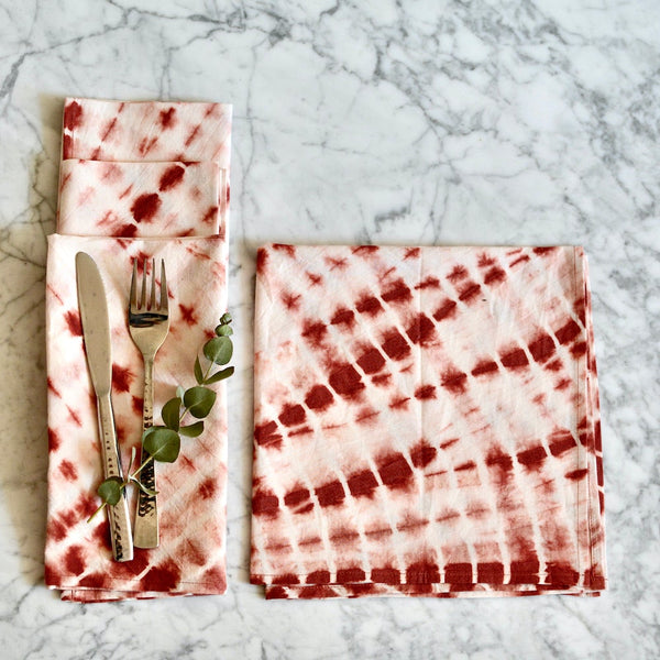 Chechi Rectangle Pattern Shibori Napkins