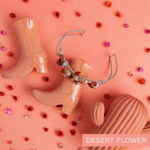 Spring 2024 Pantone Color Desert Flower. Warm and inviting, Desert Flower captures the essence of a desert sunset. Let its rosy hues add a touch of romance to your jewelry collection.