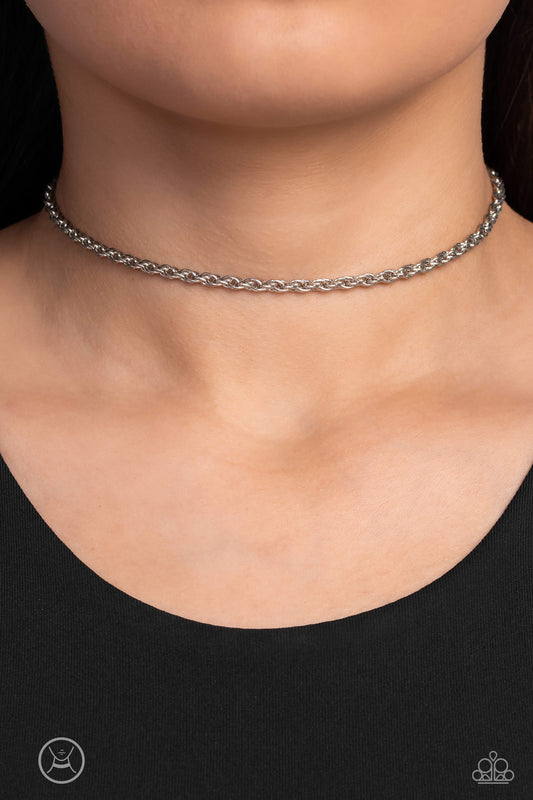 Paparazzi Accessories: BuStrands of Sass - Black Choker Necklace