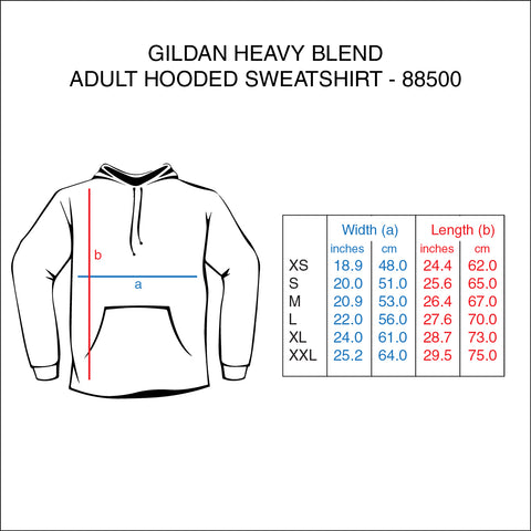 Gildan Pullover Size Chart