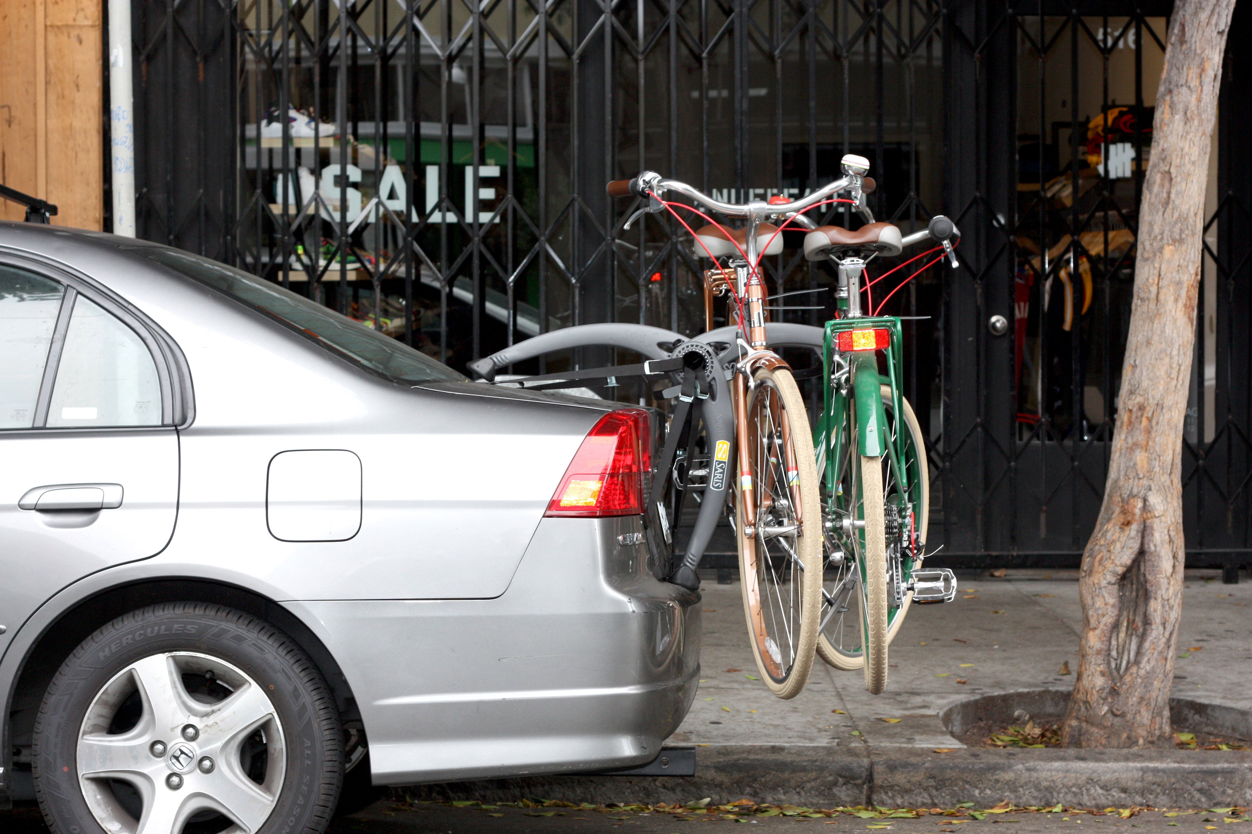 black bike rack