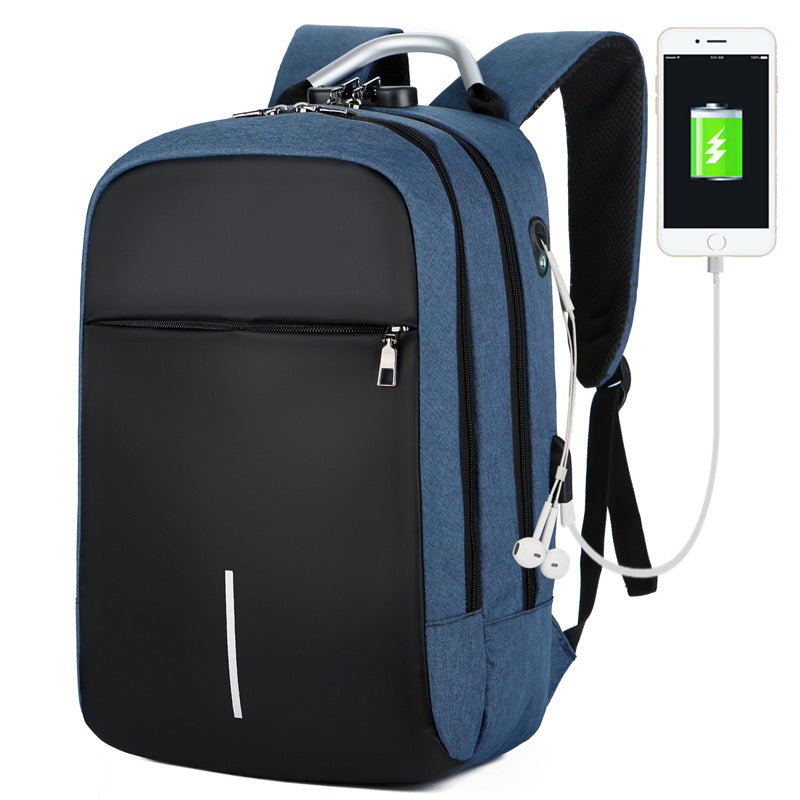 Smart and Durable Reflective Front Line Waterproof Backpack with USB and  Headphone Port, Laptop Compartment Anti-theft Lock